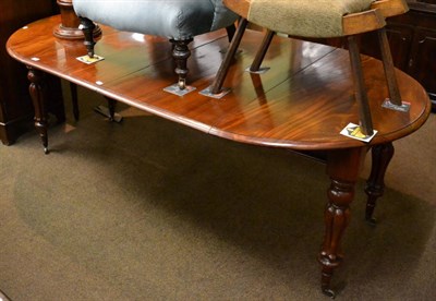 Lot 1199 - Early Victorian mahogany extending dining table fitted two leaves