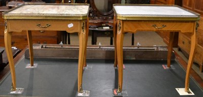 Lot 1218 - Two marble topped occasional/coffee tables