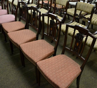 Lot 1241 - Four inlaid chairs