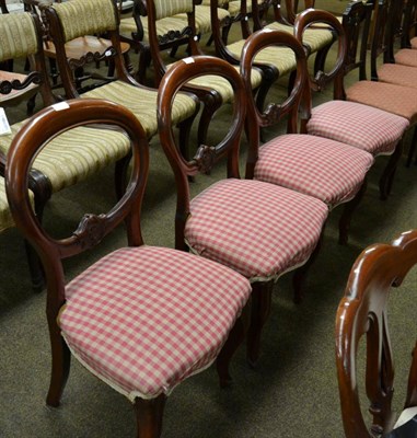 Lot 1242 - Four balloon back chairs