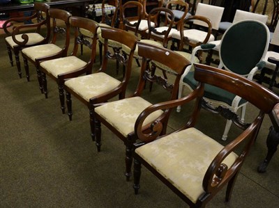 Lot 1246 - Set of six Victorian mahogany dining chairs including two carvers