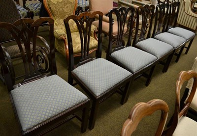 Lot 1251 - Six mahogany dining chairs