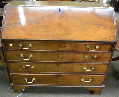 Lot 1263 - George III mahogany bureau