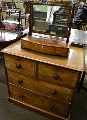 Lot 1268 - Victorian mahogany four drawer straight fronted chest of drawers; and a Regency mahogany bow...