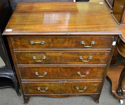 Lot 1272 - George III style mahogany four drawer straight fronted chest on splayed feet