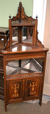 Lot 1288 - An inlaid corner cupboard