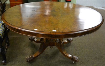 Lot 1300 - A Victorian inlaid walnut loo table