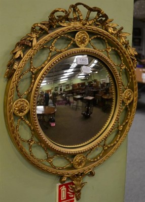 Lot 1303 - A 19th century gilt framed mirror