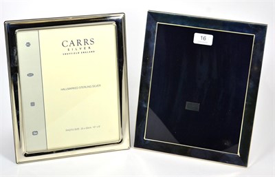 Lot 16 - Two large modern silver photograph frames by Carrs, as new and boxed, both 29cm high