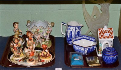Lot 154 - Five Goebel  and one Friedel Hummel pottery figures (three a.f.); Ringtons china items; German...