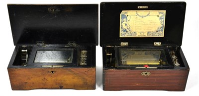 Lot 206 - Two Victorian cylinder music boxes