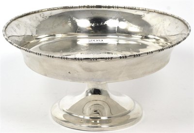 Lot 209 - A George V silver pedestal dish, William Aitkin, Birmingham 1913, engraved with ribbon tied...