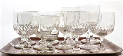 Lot 282 - Large wine glasses and rummers