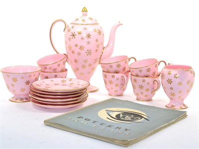 Lot 298 - A Wedgwood coffee set and 1 vol of ";Pottery and Glass"; 1947 Penguin book