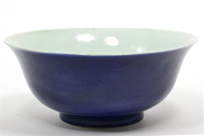 Lot 311 - A Chinese blue ground bowl