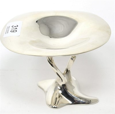 Lot 319 - A modern silver Art Nouveau style pedestal dish, James Dixon & Sons, Sheffield 2002, 14.5cm...