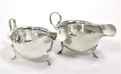 Lot 326 - Two silver sauceboats, Sheffield, Mappin & Webb and Viners