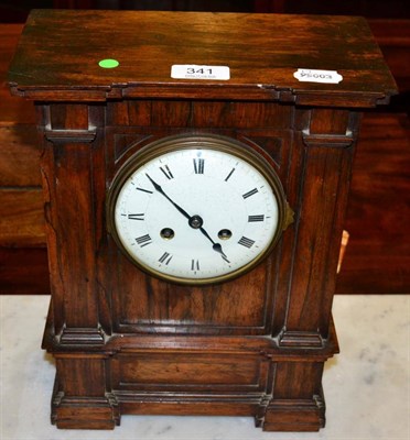 Lot 341 - A Victorian rosewood striking mantel clock