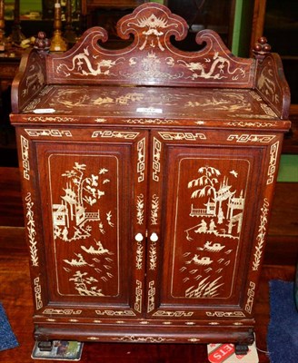 Lot 347 - A Chinese bone inlaid table cabinet&nbsp