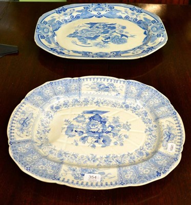 Lot 354 - Two large blue and white Masons platters