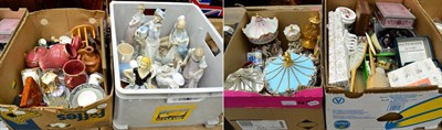 Lot 1002 - A large quantity of assorted ceramics; collectables and treen to include Nao and Lladro style...