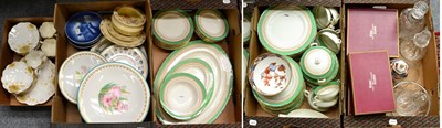 Lot 1020 - A quantity of ceramics and glass consisting of a Royal Worcester Regency pattern part dinner...