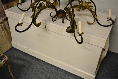 Lot 1137 - A large white painted pine trunk