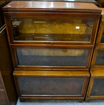 Lot 1156 - A Globe-Wernicka mahogany three tier bookcase