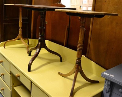 Lot 1164 - Three 19th century tilt top occasional tables