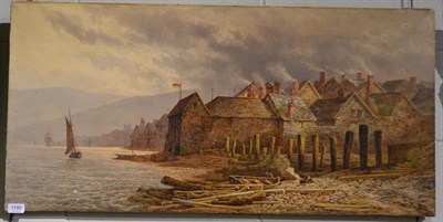 Lot 1190 - Henry Baker, ";Sam's Quay, Dartmouth";, watercolour, signed with monogram, unframed