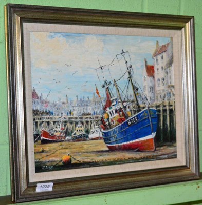 Lot 1225 - Jack Rigg (Contemporary) Whitby Harbour, signed, oil on board