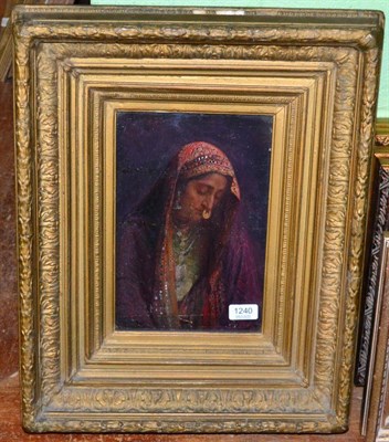 Lot 1240 - Mackenzie ?, portrait of an Indian lady, oil on board