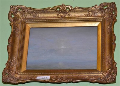 Lot 1253 - French School (20th century) Study of sea and sun, initialled DW ?, oil on panel