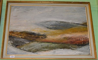 Lot 1256 - Gerald Parkinson (b.1926) ";Elemental landscape VIII";, signed and dated (19)61, oil on board, 50cm