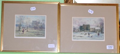 Lot 1262 - William Manners RBA (exh.1890-1920) ";Sizergh Castle, Near Kendal"; & ";Burnside, Old Hall";...