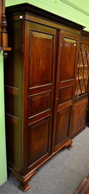 Lot 1297 - Mahogany double wardrobe