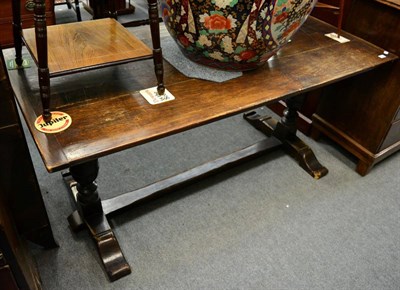 Lot 1309 - Oak refectory type table