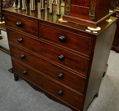 Lot 1311 - A 19th century mahogany four height chest of drawers