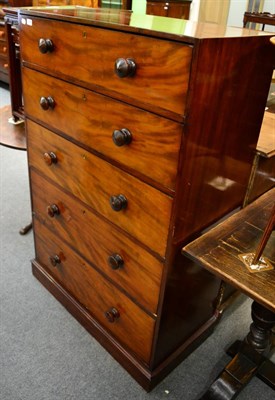 Lot 1314 - Victorian mahogany five height chest of drawers