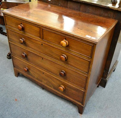 Lot 1315 - A George III mahogany four height chest of drawers