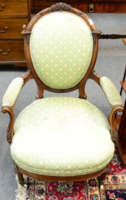 Lot 1325 - Victorian mahogany framed armchair