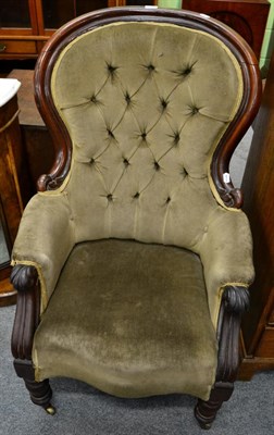 Lot 1339 - Victorian mahogany framed armchair