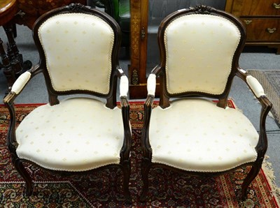 Lot 1368 - Two early 20th century French armchairs