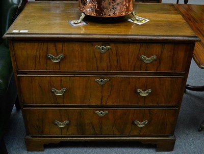 Lot 1375 - A George II walnut three height chest of drawers