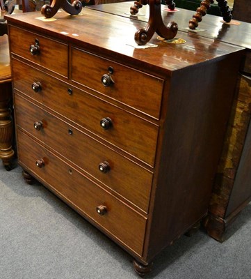 Lot 1387 - Early 19th century mahogany four height chest of drawers