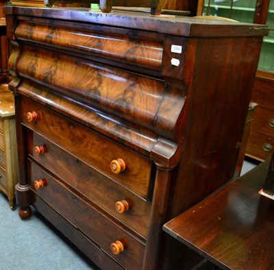 Lot 1394 - An early Victorian mahogany five height chest of drawers