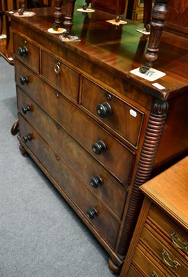 Lot 1396 - Early Victorian mahogany four height chest of drawers