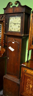 Lot 1415 - An oak thirty hour longcase clock