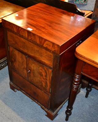 Lot 1418 - A 19th century mahogany wash cabinet, with interior mirror