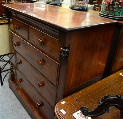 Lot 1428 - Victorian mahogany four height chest of drawers